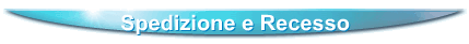 Spedizione e Recesso